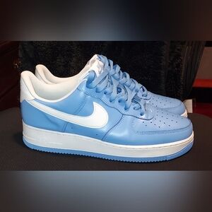 Men's Nike Air Force 1 '07 University Blue White 2021 Low Size: 12 (DC2911-400)